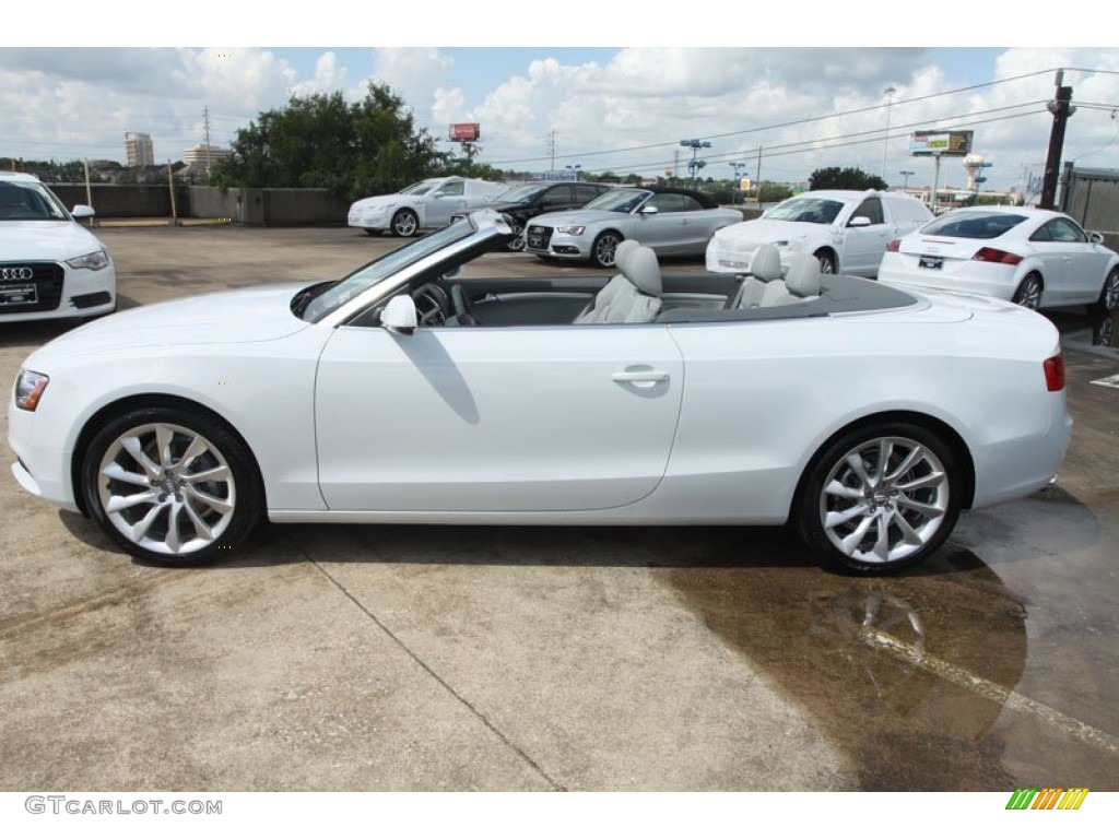 Glacier White Metallic 2013 Audi A5 2.0T quattro Cabriolet Exterior Photo #68242522