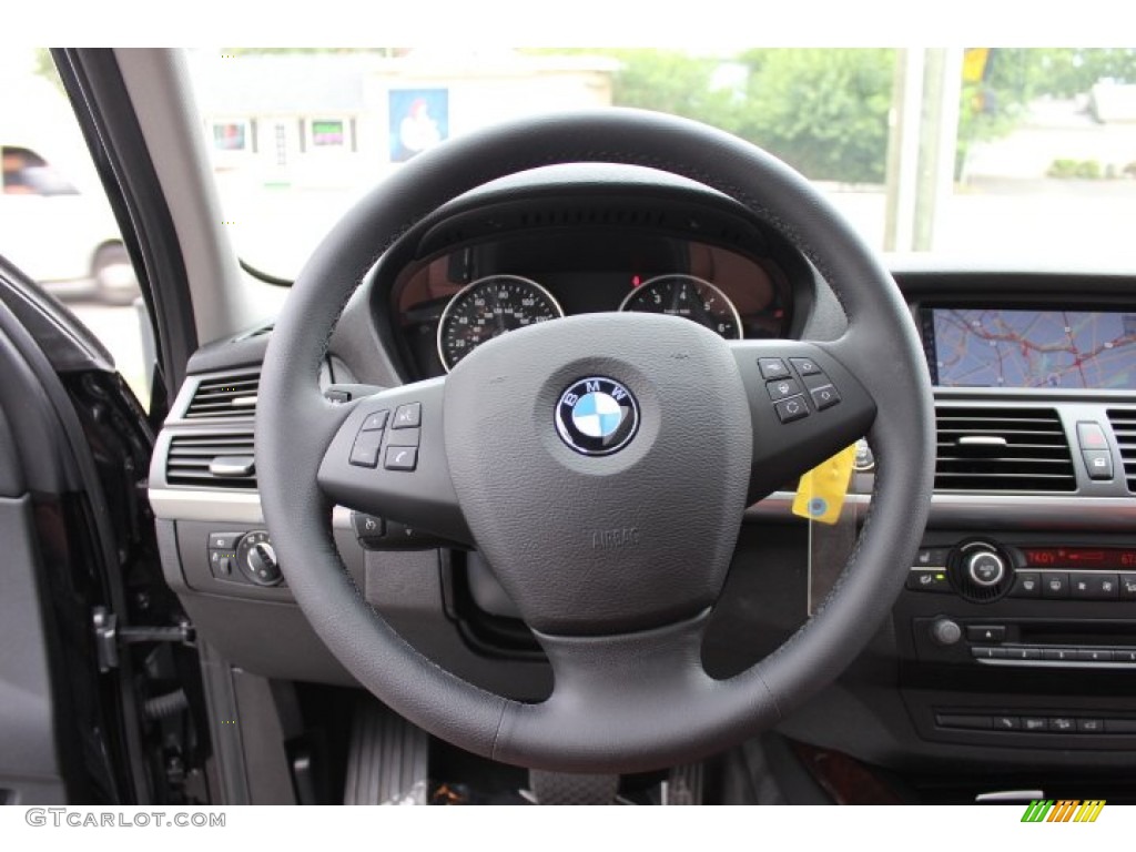 2012 BMW X5 xDrive35i Cinnamon Brown Steering Wheel Photo #68242813