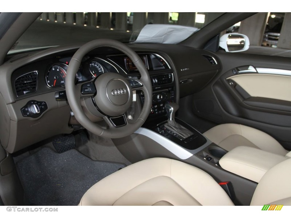 Velvet Beige/Moor Brown Interior 2013 Audi A5 2.0T quattro Cabriolet Photo #68242876