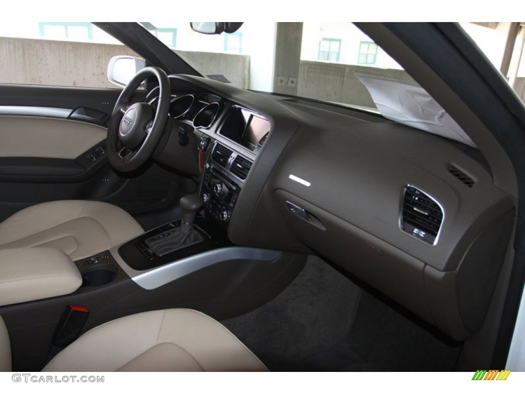 2013 Audi A5 2.0T quattro Cabriolet Velvet Beige/Moor Brown Dashboard Photo #68242972
