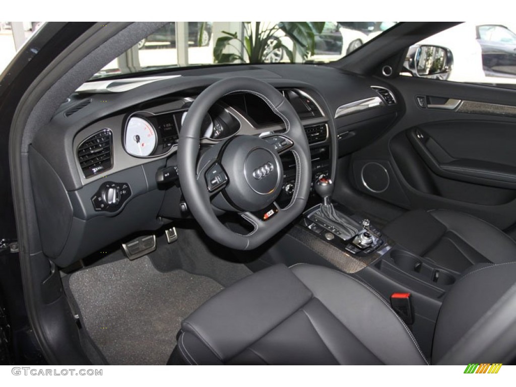 Black Interior 2013 Audi S4 3.0T quattro Sedan Photo #68243374