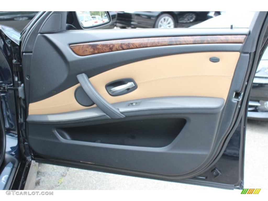 2010 5 Series 535i xDrive Sedan - Carbon Black Metallic / Natural Brown photo #25