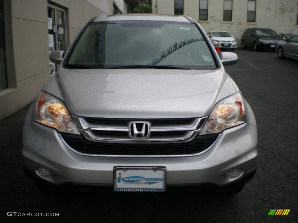 2010 CR-V EX-L AWD - Alabaster Silver Metallic / Gray photo #2