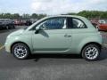 2012 Verde Chiaro (Light Green) Fiat 500 c cabrio Pop  photo #2