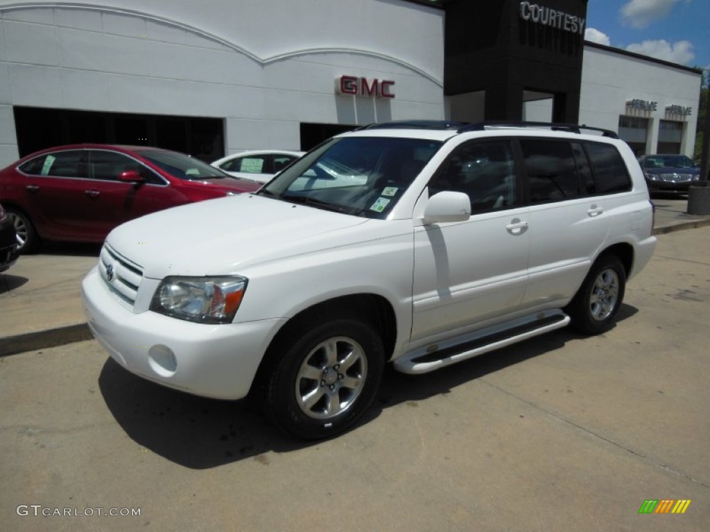 2004 Highlander V6 - Super White / Ash photo #2