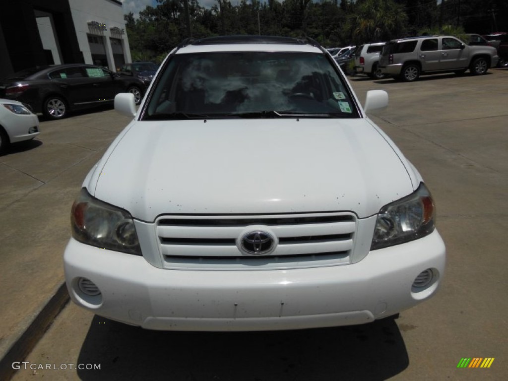 2004 Highlander V6 - Super White / Ash photo #3