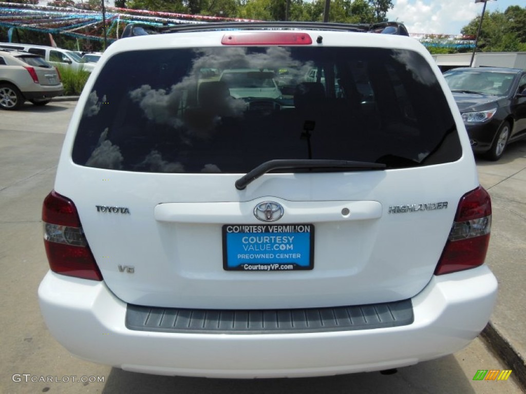 2004 Highlander V6 - Super White / Ash photo #5