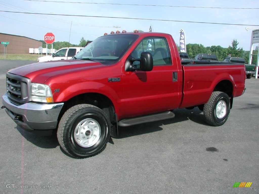 Toreador Red Metallic 2002 Ford F350 Super Duty XL Regular Cab 4x4 Exterior Photo #68248486