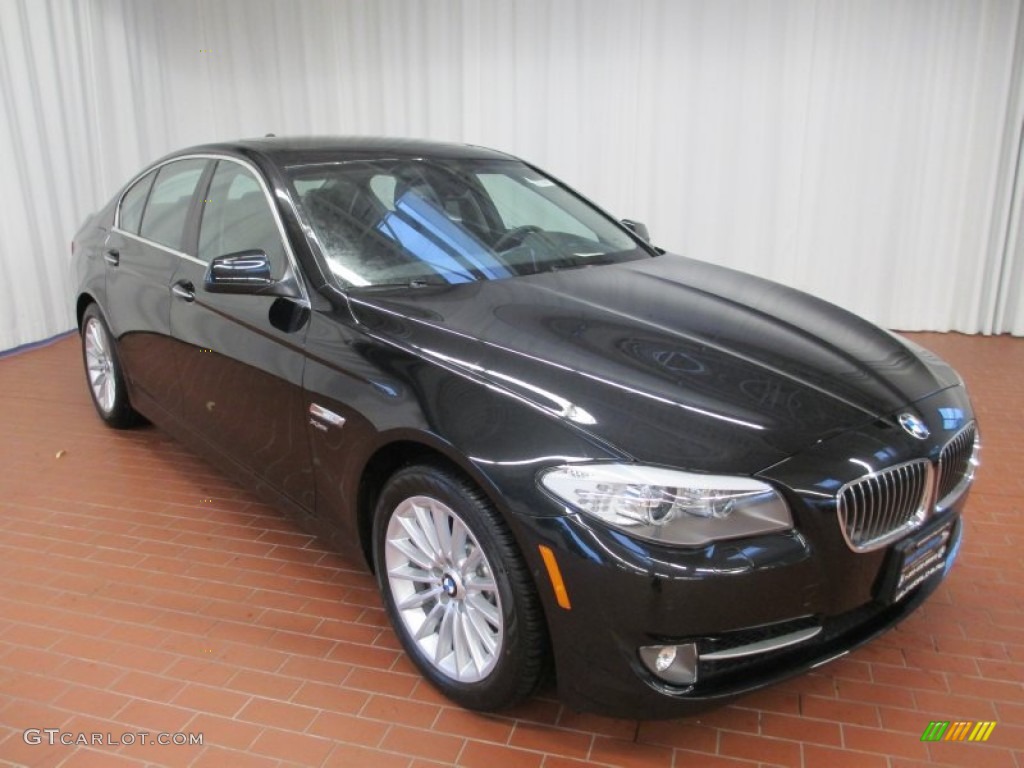 2012 5 Series 535i xDrive Sedan - Dark Graphite Metallic II / Black photo #1