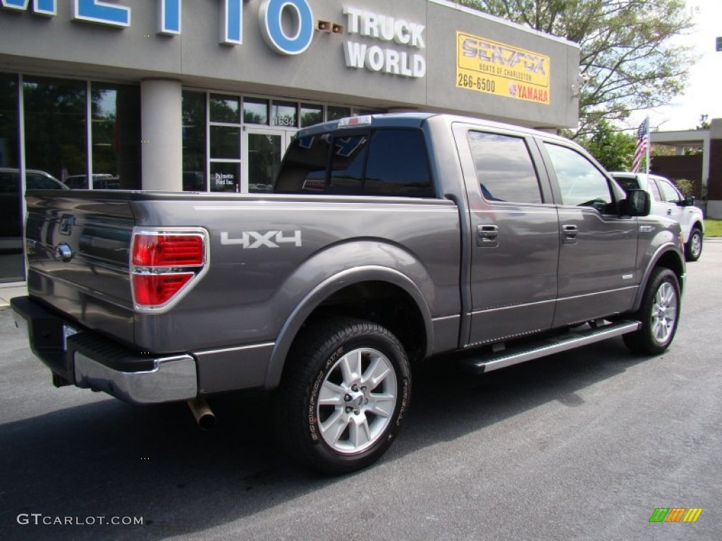 2011 F150 Lariat SuperCrew 4x4 - Sterling Grey Metallic / Black photo #8