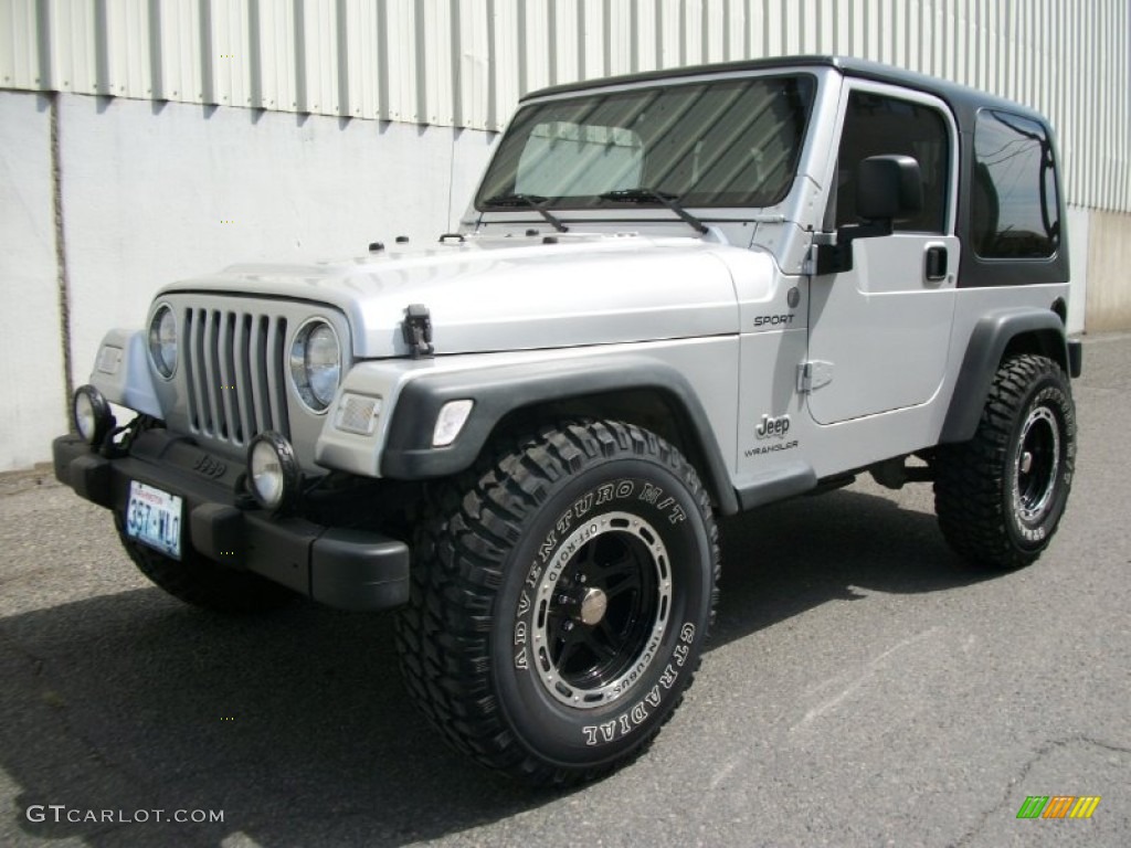 2004 Wrangler Sport 4x4 - Stone White / Dark Slate Gray photo #5