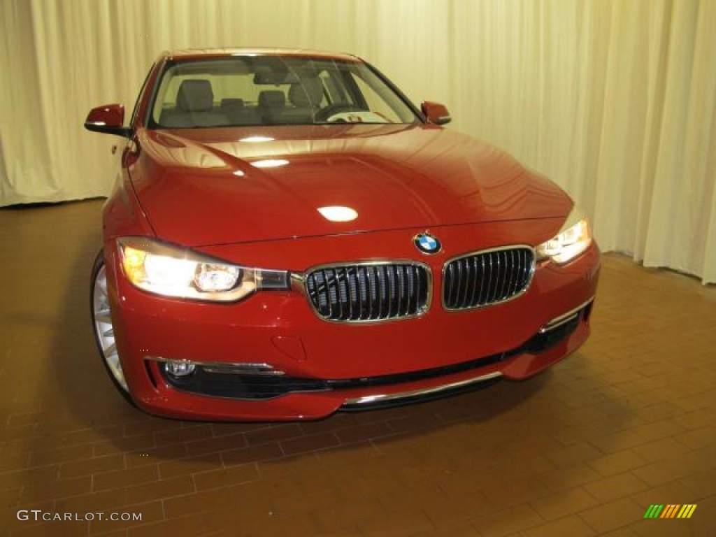 2012 3 Series 328i Sedan - Melbourne Red Metallic / Venetian Beige photo #2