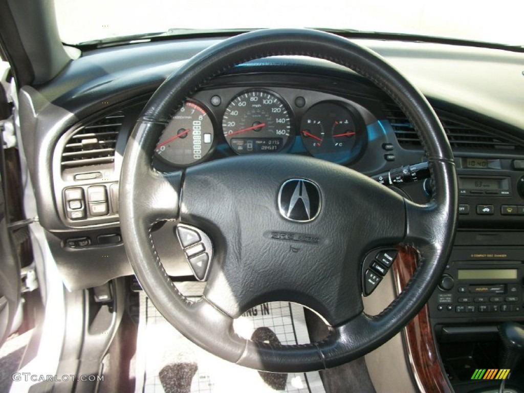 2003 Acura CL 3.2 Ebony Steering Wheel Photo #68250748