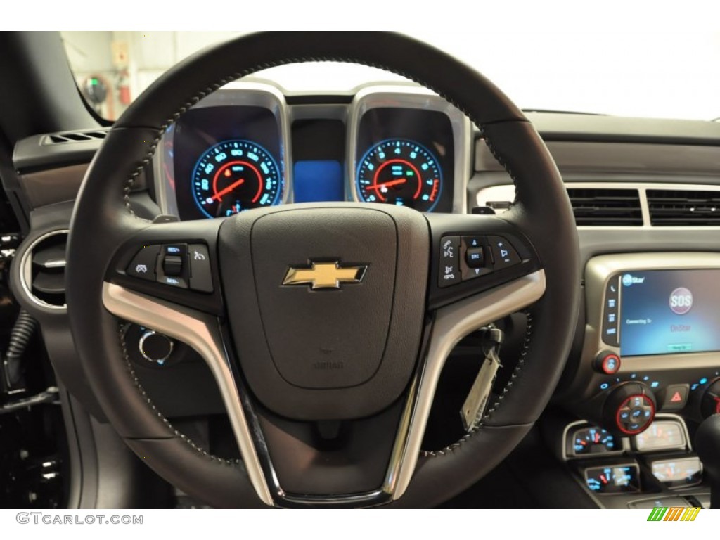 2013 Chevrolet Camaro LT Coupe Black Steering Wheel Photo #68252201