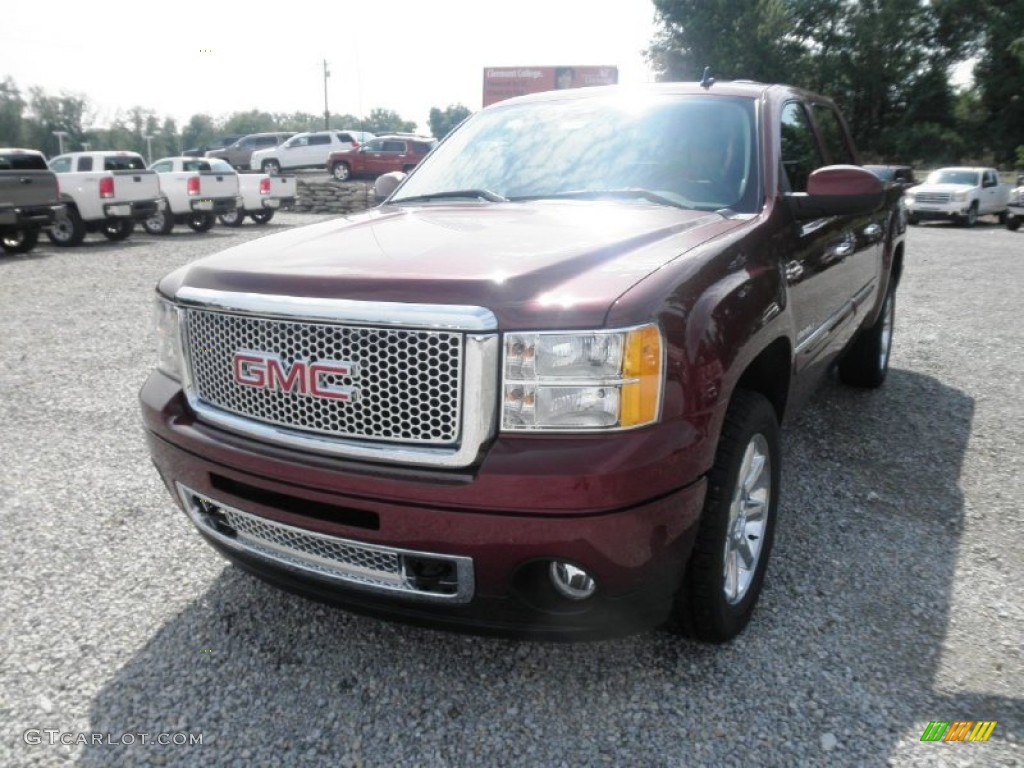 2013 Sierra 1500 Denali Crew Cab AWD - Sonoma Red Metallic / Cocoa/Light Cashmere photo #3