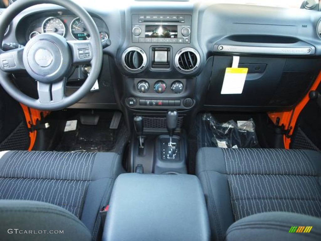 2012 Jeep Wrangler Sport 4x4 Black Dashboard Photo #68253562
