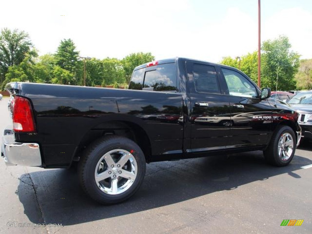 2012 Ram 1500 Big Horn Quad Cab 4x4 - Black / Dark Slate Gray/Medium Graystone photo #3