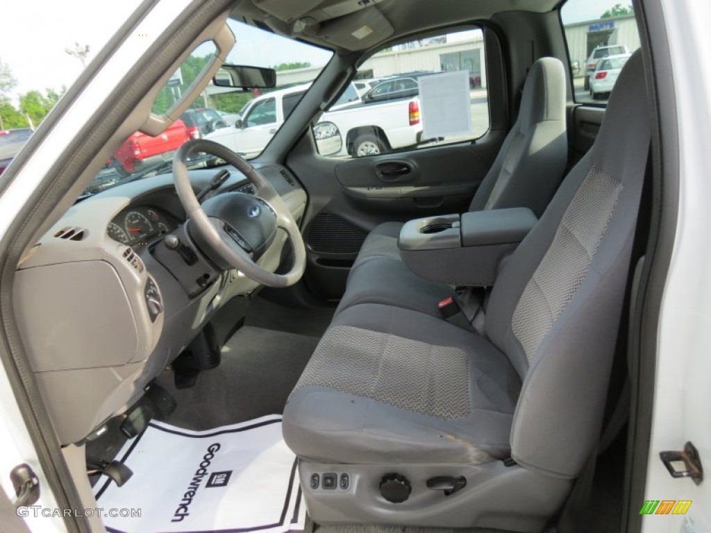 2003 F150 XLT Regular Cab - Oxford White / Medium Graphite Grey photo #10