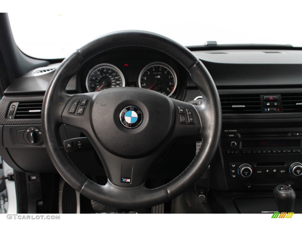 2008 BMW M3 Sedan Black Steering Wheel Photo #68257983