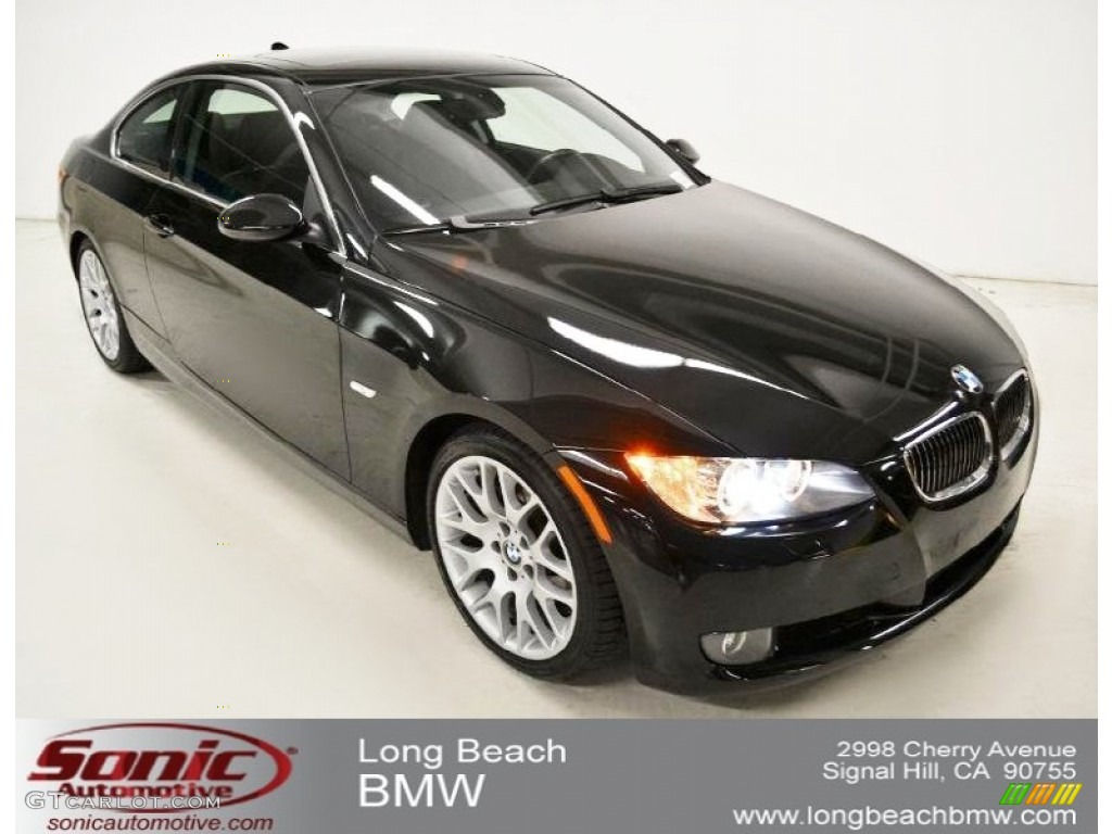2008 3 Series 328i Coupe - Jet Black / Black photo #1