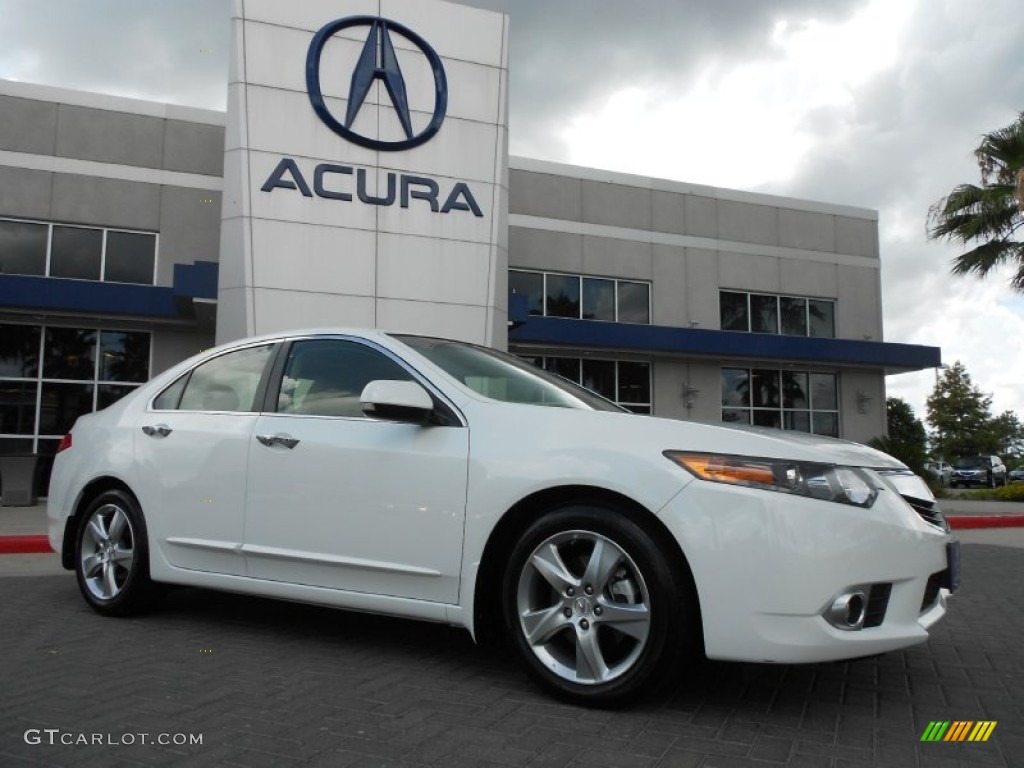 2012 TSX Technology Sedan - Bellanova White Pearl / Parchment photo #1