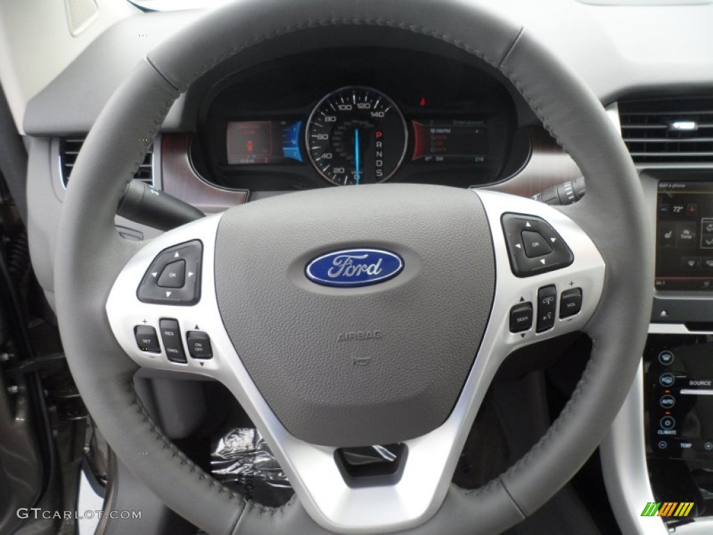 2013 Ford Edge Limited Medium Light Stone Steering Wheel Photo #68260417