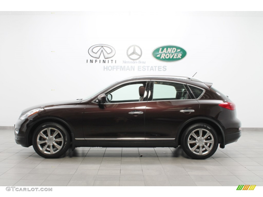 2010 EX 35 Journey AWD - Dark Current Red / Chestnut photo #2