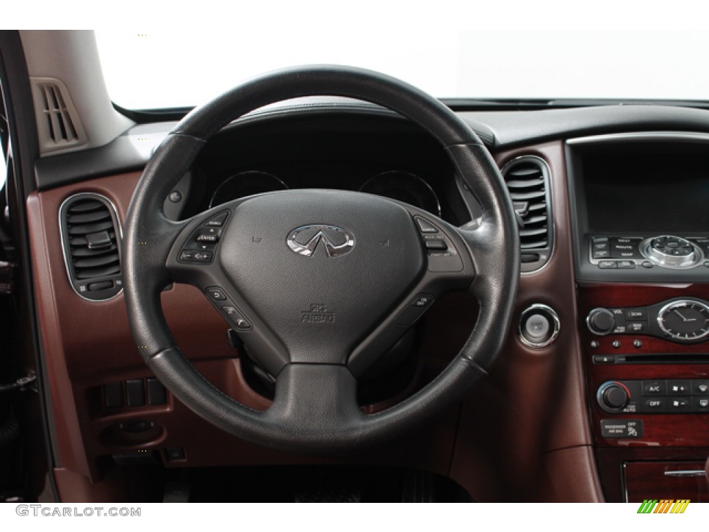 2010 Infiniti EX 35 Journey AWD Chestnut Steering Wheel Photo #68260702