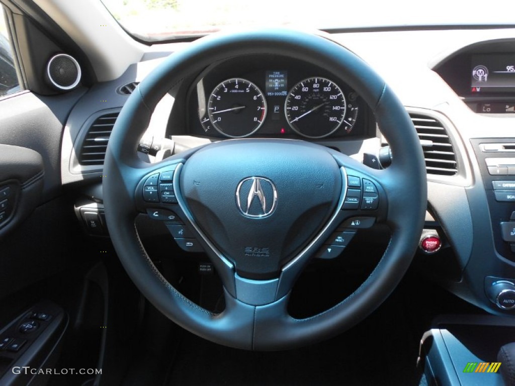 2013 Acura RDX Standard RDX Model Ebony Steering Wheel Photo #68262274
