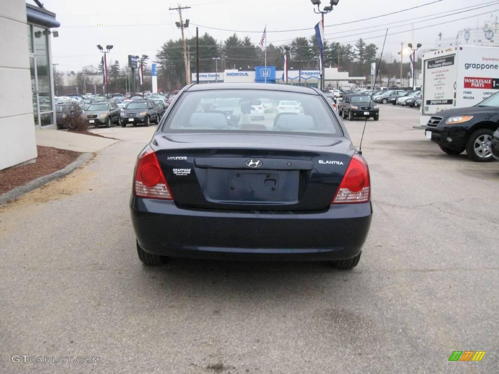 2004 Elantra GLS Sedan - Moonlit Blue / Dark Gray photo #9