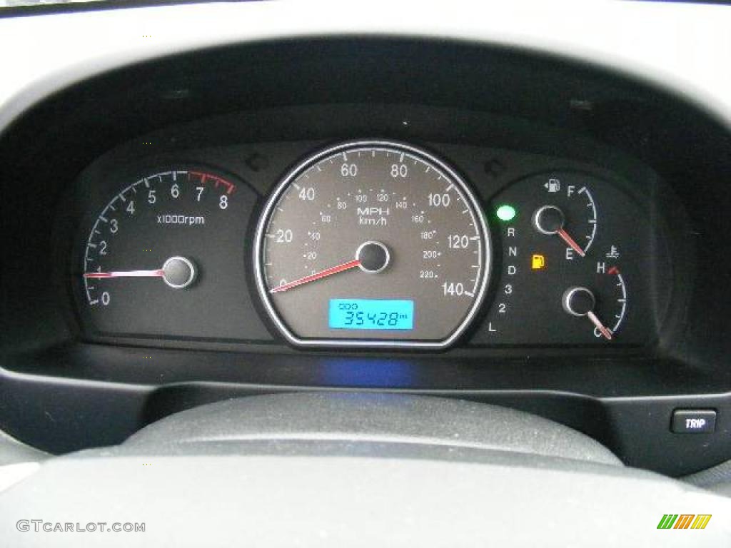 2007 Elantra GLS Sedan - Black Pearl / Gray photo #16