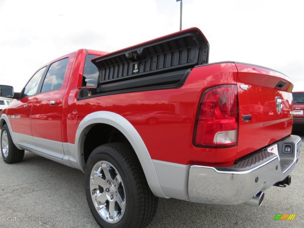 2012 Ram 1500 Laramie Crew Cab 4x4 - Flame Red / Dark Slate Gray photo #5