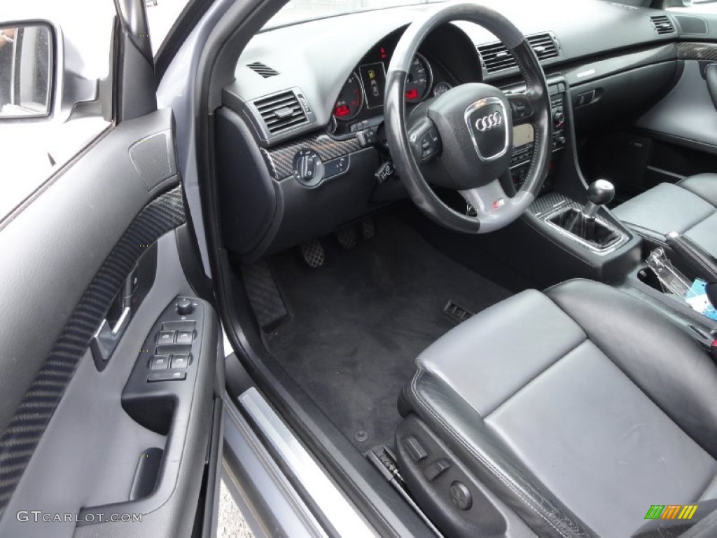 Black/Jet Gray Interior 2006 Audi S4 25quattro Special Edition quattro Sedan Photo #68267538