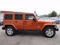 Mango Tango Pearl 2011 Jeep Wrangler Unlimited Sahara 4x4 Exterior