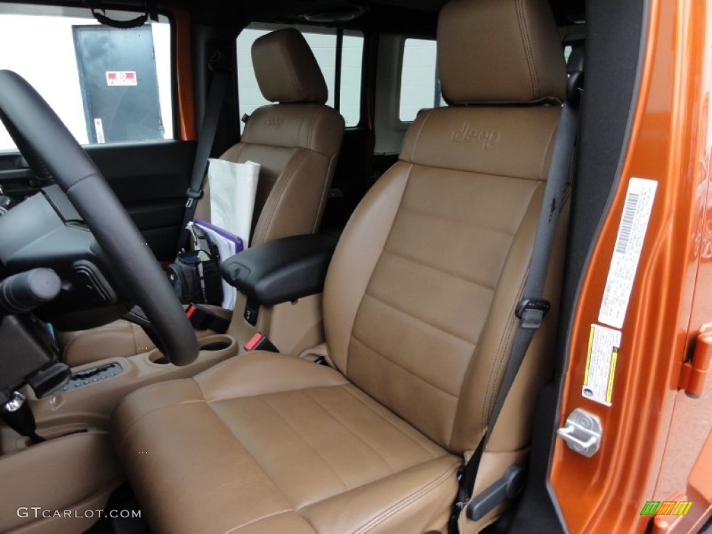 Black/Dark Saddle Interior 2011 Jeep Wrangler Unlimited Sahara 4x4 Photo #68269286