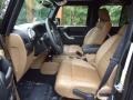 2012 Jeep Wrangler Unlimited Black/Dark Saddle Interior Front Seat Photo