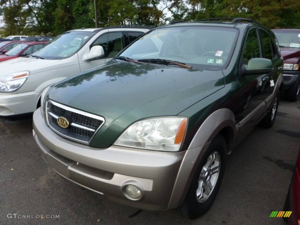 2003 Sorento LX 4WD - Ivy Green Metallic / Beige photo #4