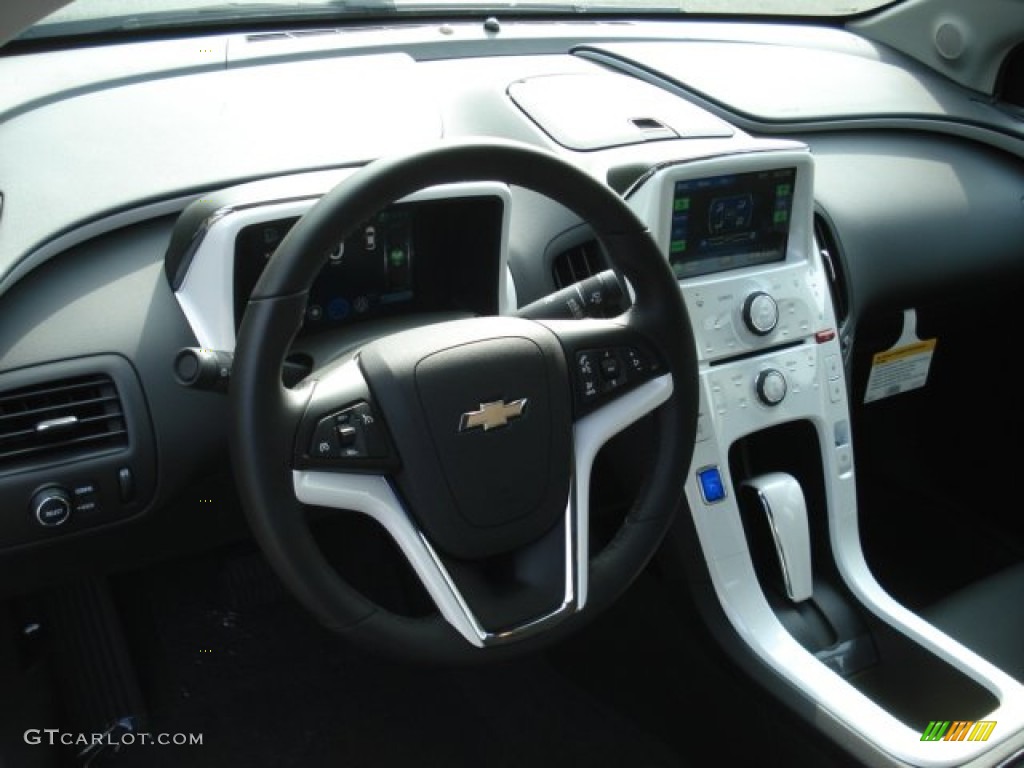 2013 Chevrolet Volt Standard Volt Model Jet Black/Ceramic White Accents Dashboard Photo #68273210