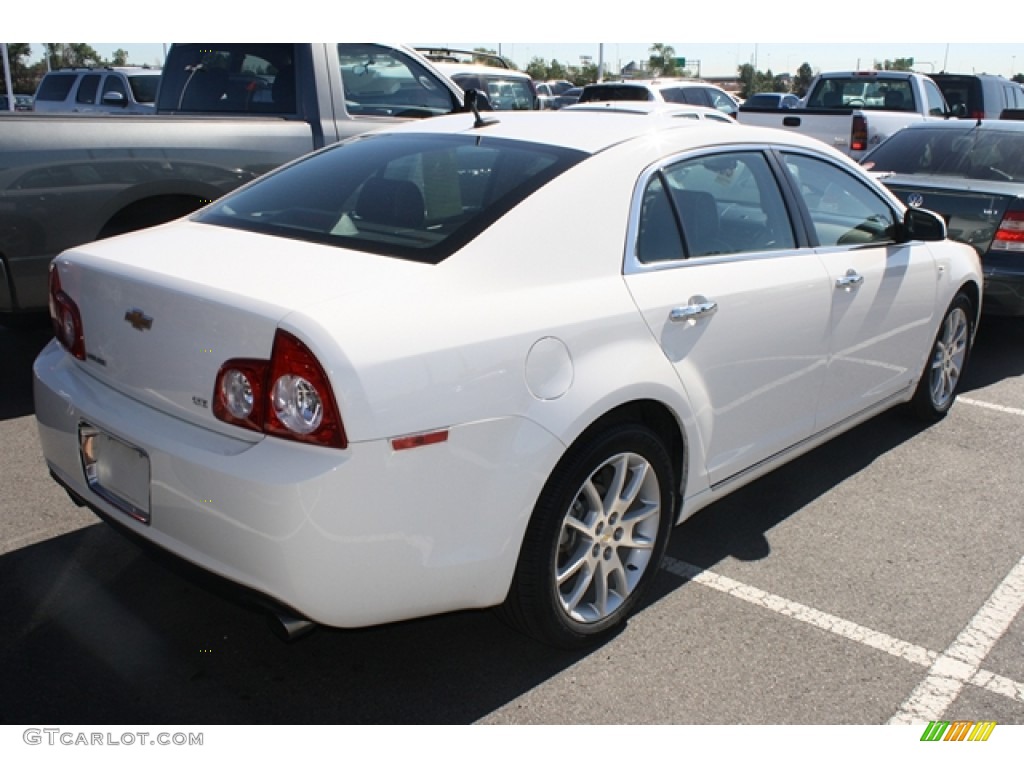 2008 Malibu LTZ Sedan - White / Cocoa/Cashmere Beige photo #2