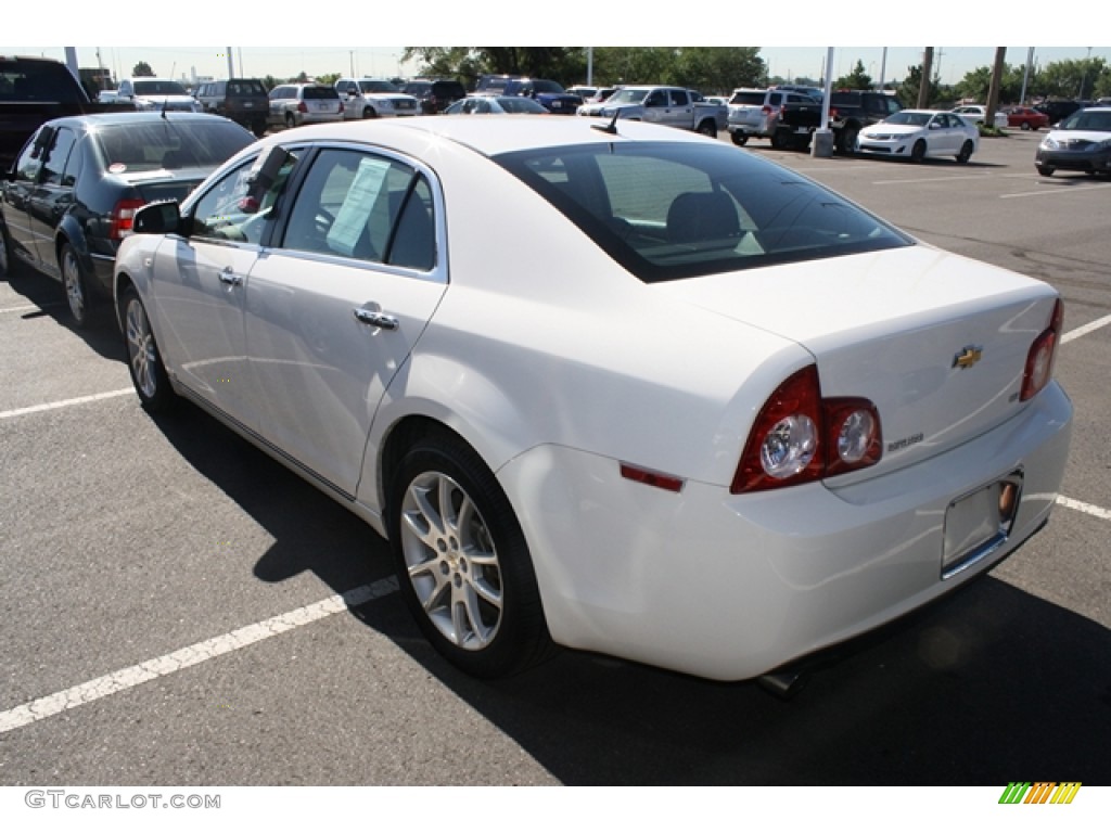 2008 Malibu LTZ Sedan - White / Cocoa/Cashmere Beige photo #3