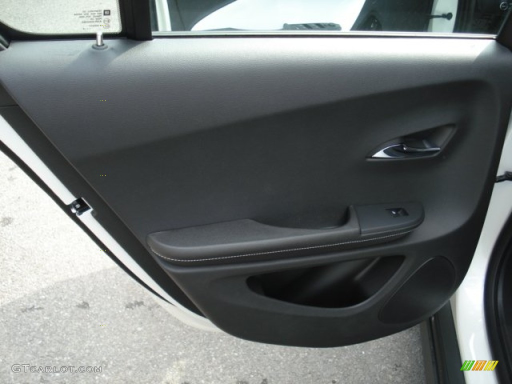 2013 Chevrolet Volt Standard Volt Model Jet Black/Ceramic White Accents Door Panel Photo #68273243