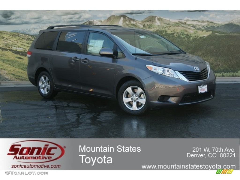 2012 Sienna LE - Predawn Gray Mica / Light Gray photo #1