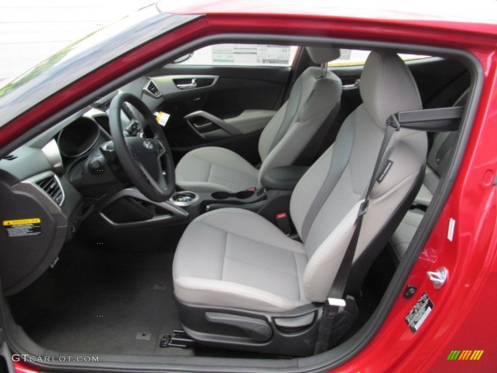 Gray Interior 2013 Hyundai Veloster Standard Veloster Model Photo #68275754