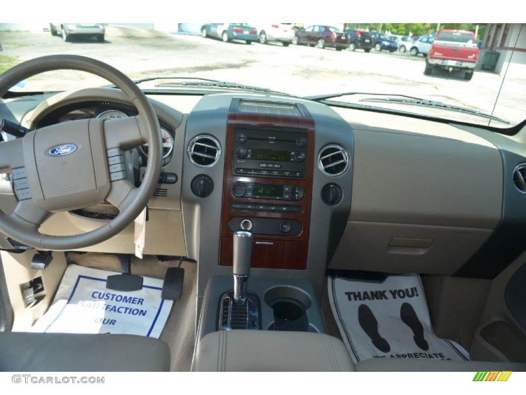 2005 F150 Lariat SuperCrew 4x4 - Arizona Beige Metallic / Tan photo #15