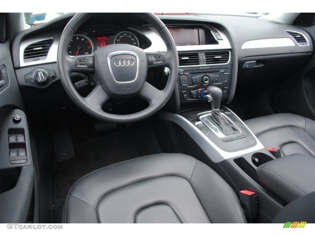 Black Interior 2009 Audi A4 2.0T Premium quattro Sedan Photo #68283776