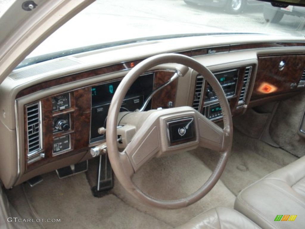 1991 Cadillac Brougham Standard Brougham Model Tan Steering Wheel Photo #68283983