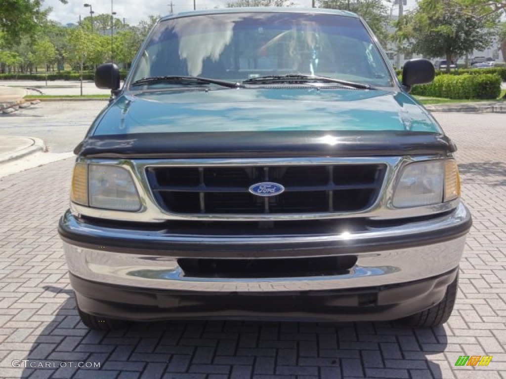 1997 F150 XLT Extended Cab - Pacific Green Metallic / Medium Prairie Tan photo #8