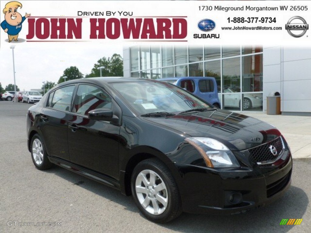 2012 Sentra 2.0 SR - Super Black / Charcoal photo #1