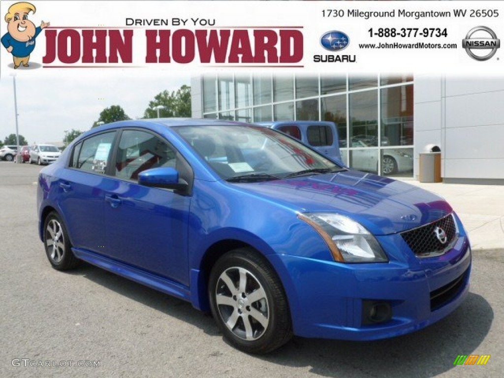 2012 Sentra 2.0 SR - Metallic Blue / Charcoal photo #1