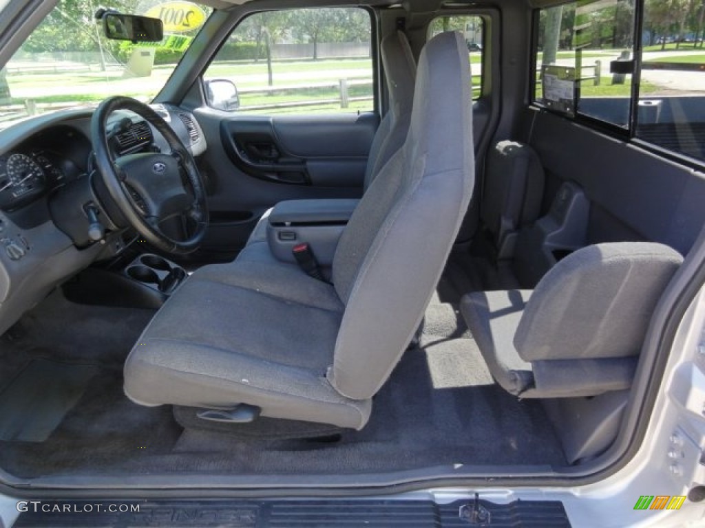 Dark Graphite Interior 2001 Ford Ranger XLT SuperCab Photo #68285555